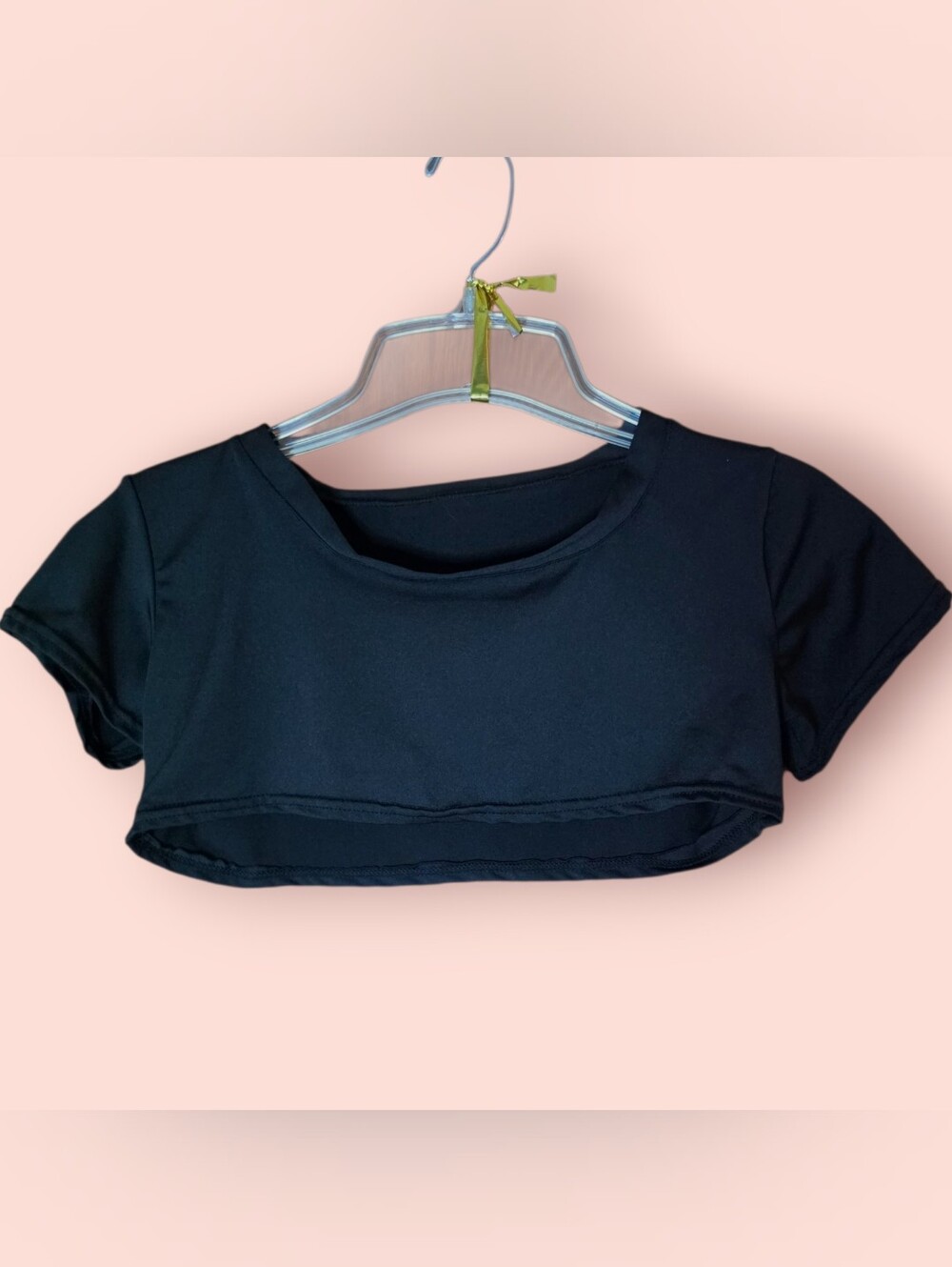 Black Women's Crop Top - Classic Short Sleeve